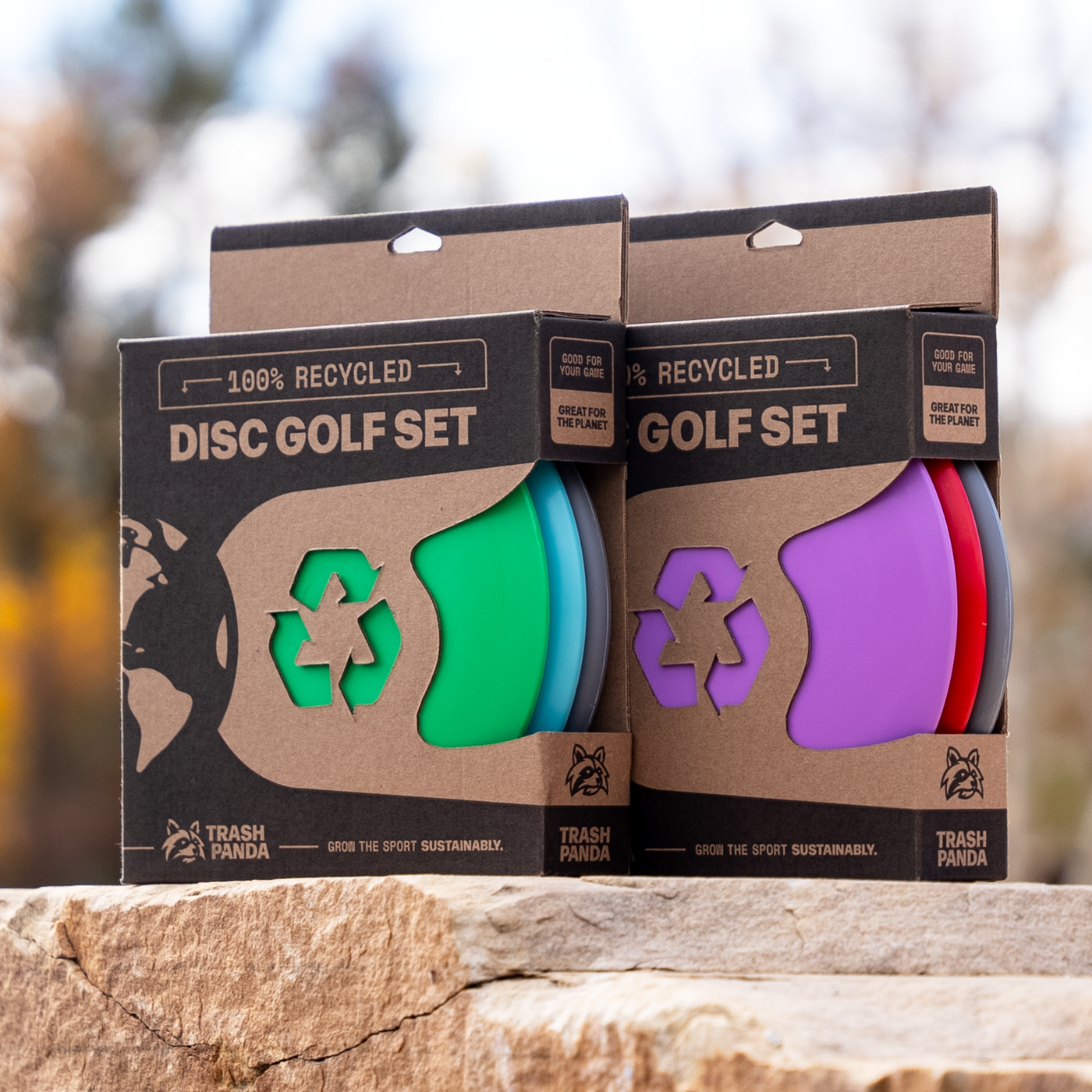 100% Recycled Disc Golf Set