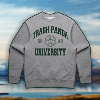 Heather Grey Trash Panda University Crewneck Sweatshirt Disc Golf 
