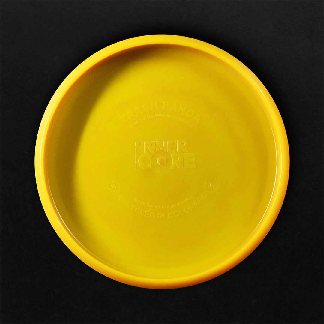 inner core recycled disc golf putter product photo - flash yellow color