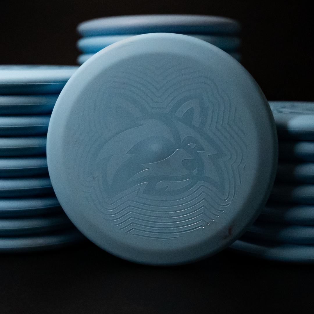 100% recycled plastic trash panda disc golf mini marker frosty color